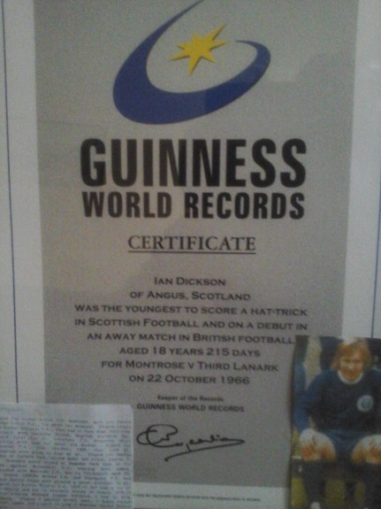 A copy of Ian’s certificate along with some other  cuttings from his personal scrapbook.