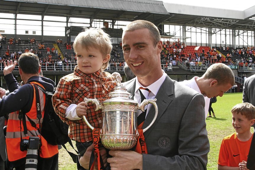 Sean Dillon with the Scottish Cup in 2010