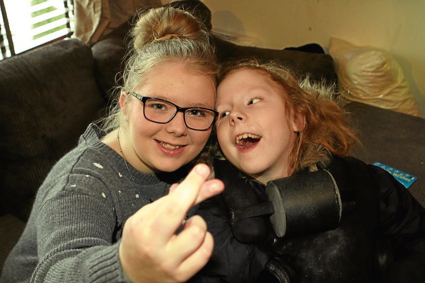 Kaela Thould (right) with sister Aaliyah