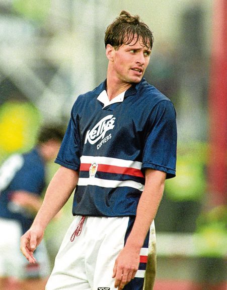 Ivo den Bieman opened the scoring for the Dee against Rangers in 1992.