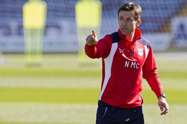 20/04/17  DENS PARK - DUNDEE  New Dundee manager Neil McCann takes training for the first time.