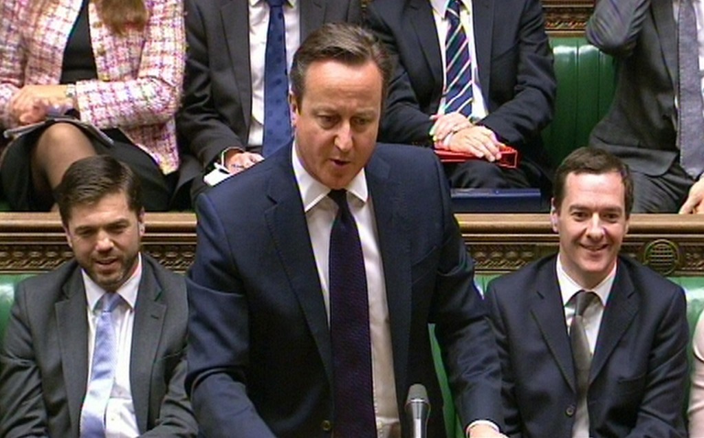 Prime Minister David Cameron speaks during Prime Minister's Questions in the House of Commons (PA Wire)