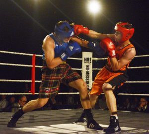 Lee Bruce at the boxing show. Picture Iain Ferguson The Write Image. F20 Boxing 5no JP