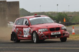 Fergus Gray and Eoghan Anderson in their BMW 130i.