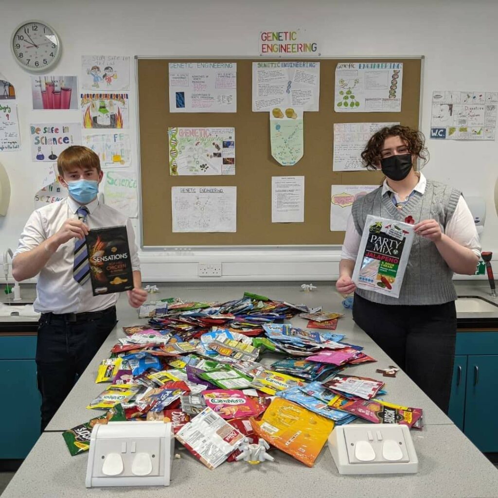 Crisp packets recycled for survival blankets Argyllshire Advertiser