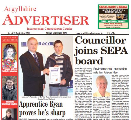 Argyllshire Advertiser PDF Archive 2006