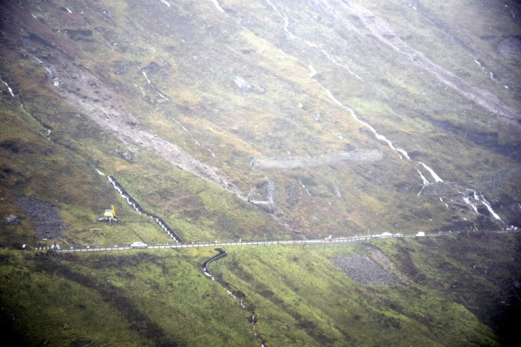 Multiple landslides at the Rest and Be Thankful shut the A83 in both directions causing major disruption. 51_a41RestLandslide03