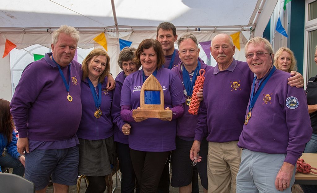The winning Troon team with the newly designed trophy. Photos by David and Emma Ingham