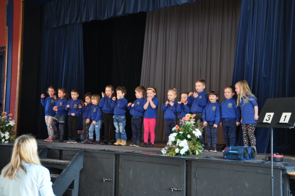 Brodick Early Years class perform in the actions songs category