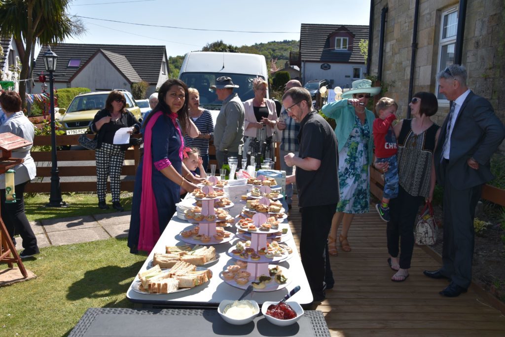 Garden party visitors were treated to an array of savoury snacks during the afternoon.