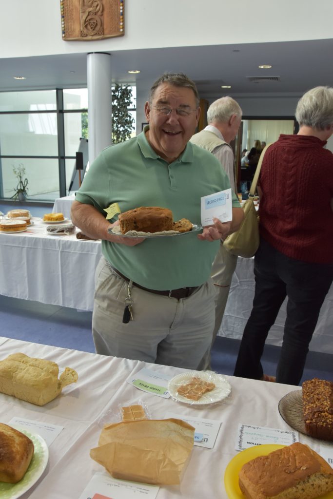 Following a recipe received from an Australian coffee shop owner while on holiday, Neil Frost took second place for his banana loaf.