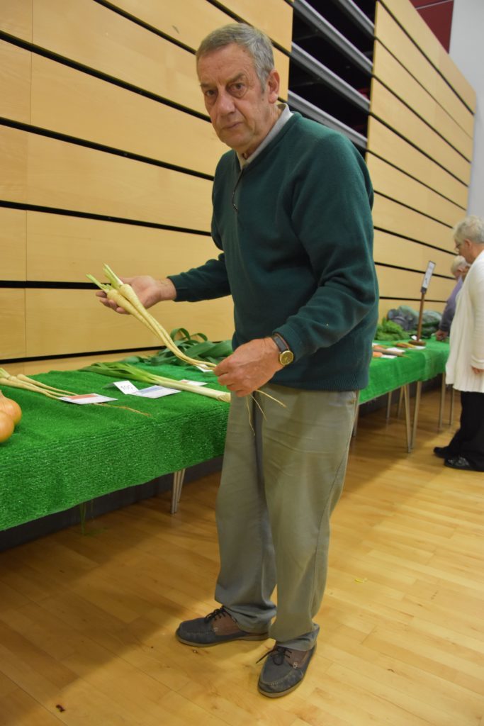 Parsnip perfection, John O'Sullivan's parsnips were judged as best in show.