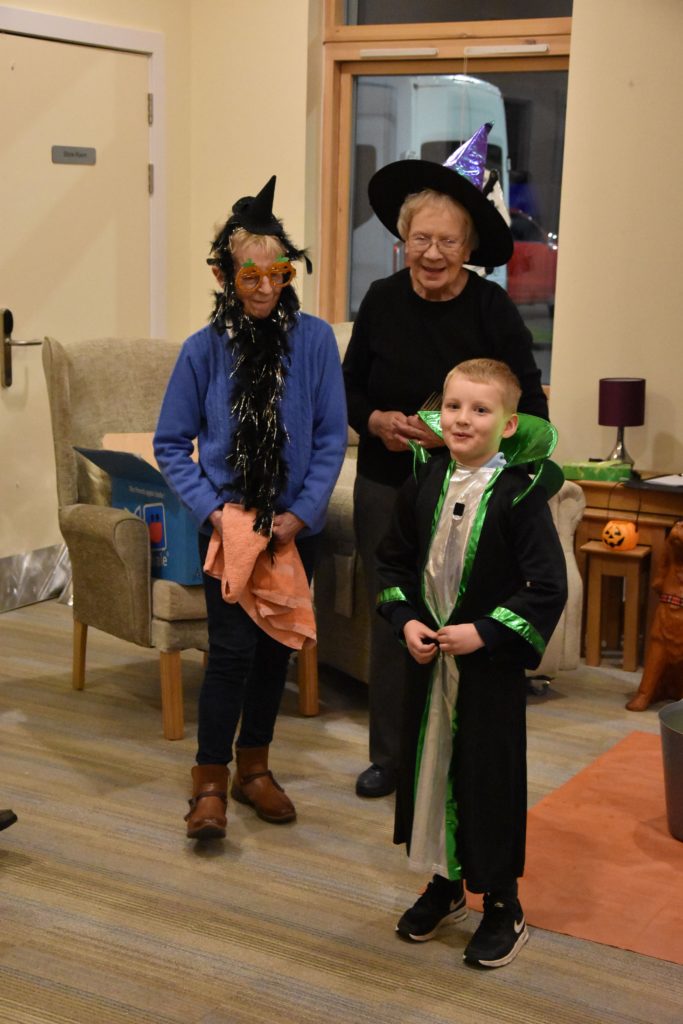 A joke-telling wizard was one of the many children that visited the Brodick residential care home.