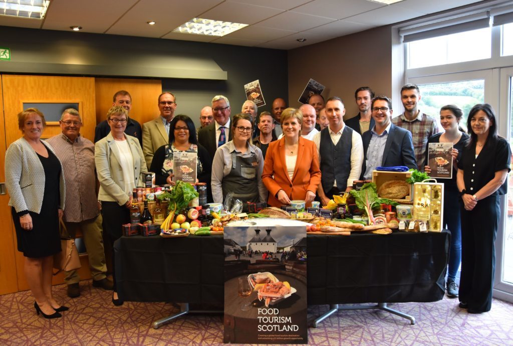 SEPTEMBER - Producers and heads of food and drink industries on Arran showcase the wealth of produce available from the island during the visit of First Minister Nicola Sturgeon who brought her cabinet to Arran for a meeting.