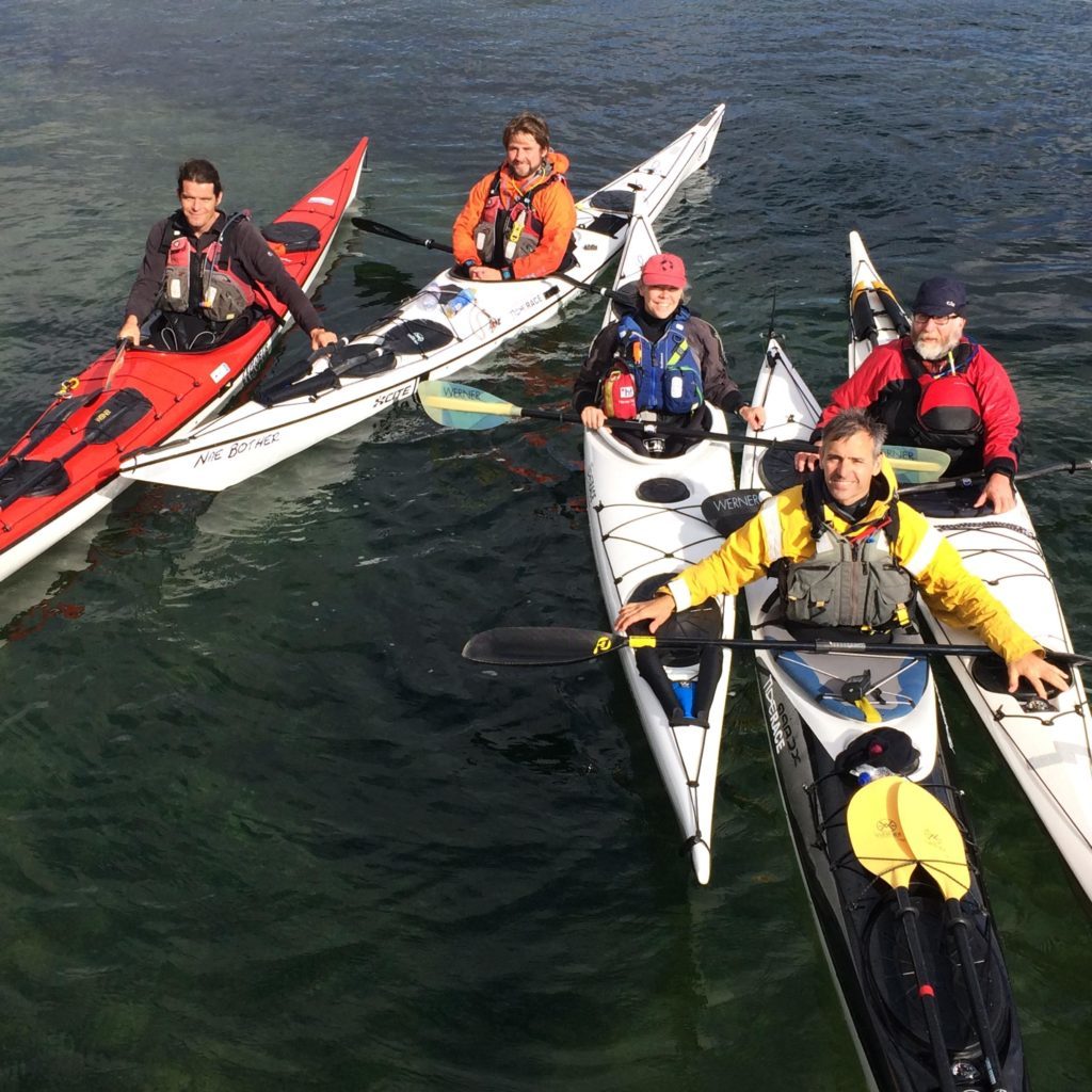 OCTOBER - All of the participants at the inaugural Round Holy Isle kayak race: Andy McNamara, Martin Wood, Fiona Clark, Andrew Rigby and Mark Sadler.