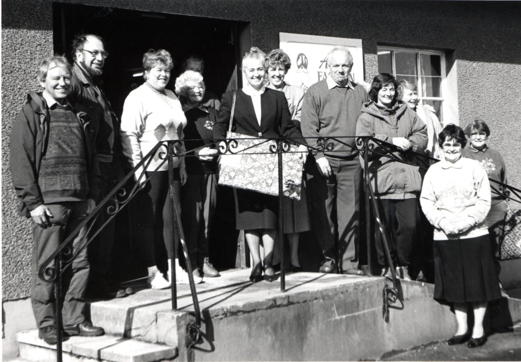 Celia Urquhart opens the new ArCaS shop in the Douglas Cente in 1994 following their move from the Islander restaurant which had been damaged by fire.