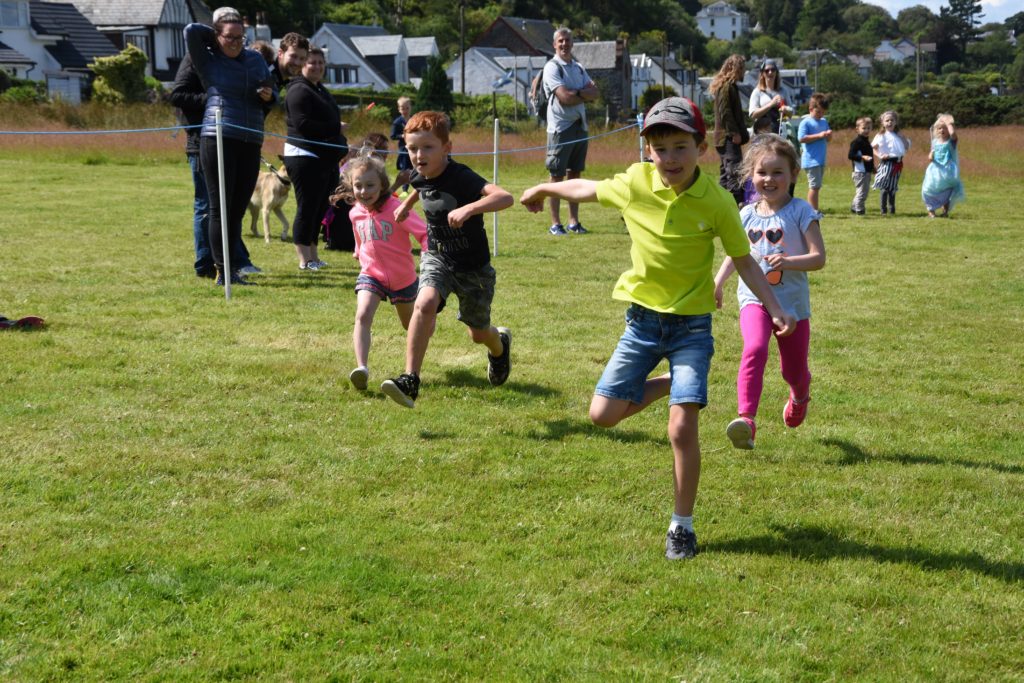 Children's races were a popular event with many children winning prizes for their efforts.