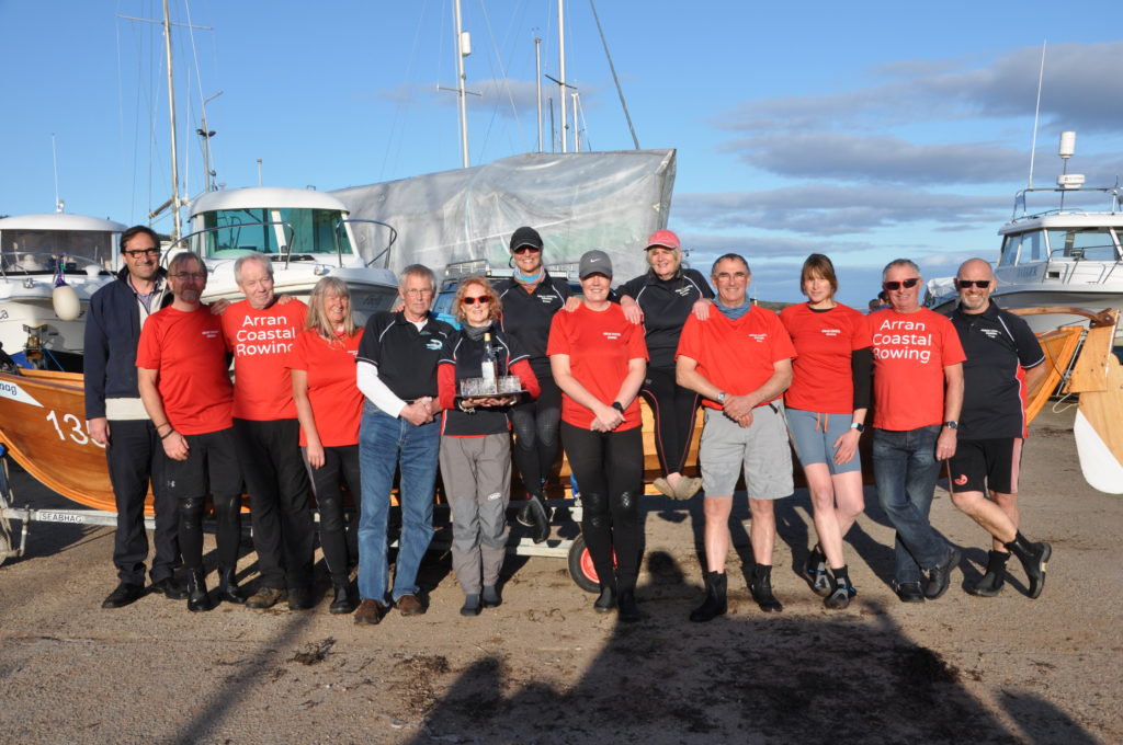 The Arran Coastal Rowinfg Club members who organised the day.