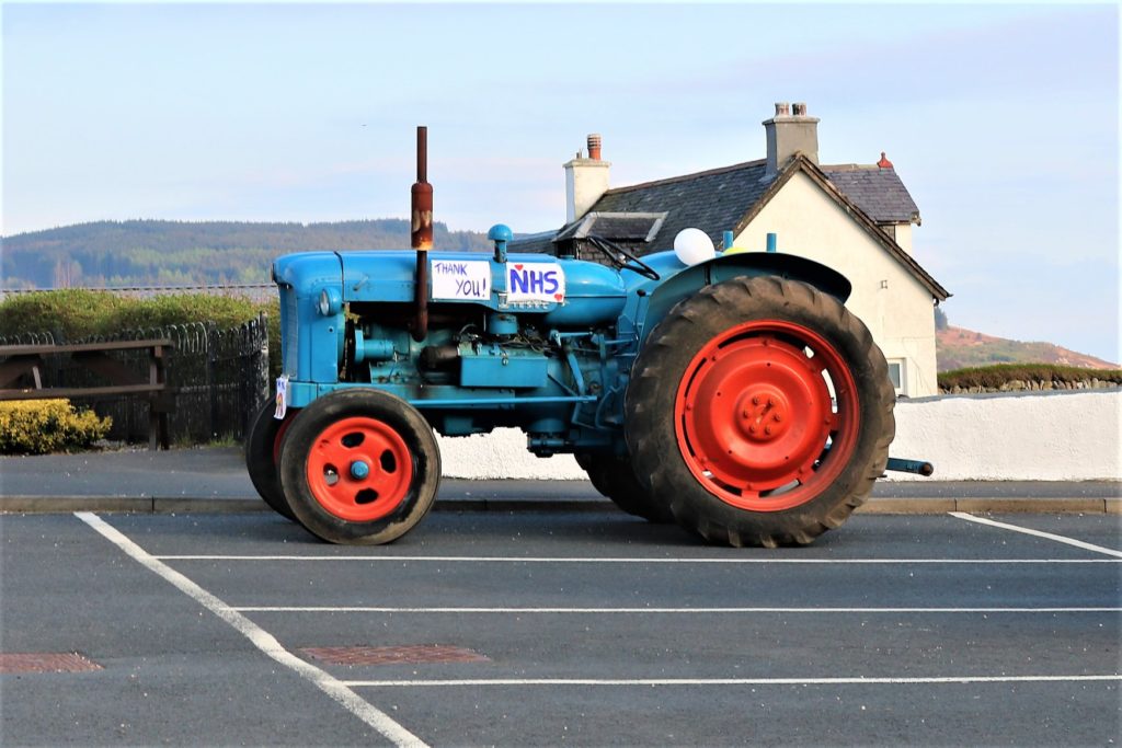 This vintage tractor has a notice which says it all.
