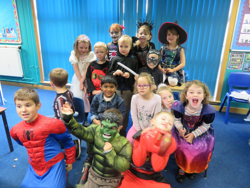 Lamlash primary children dressed as their favourite superheroes, princesses, witches and ghouls.