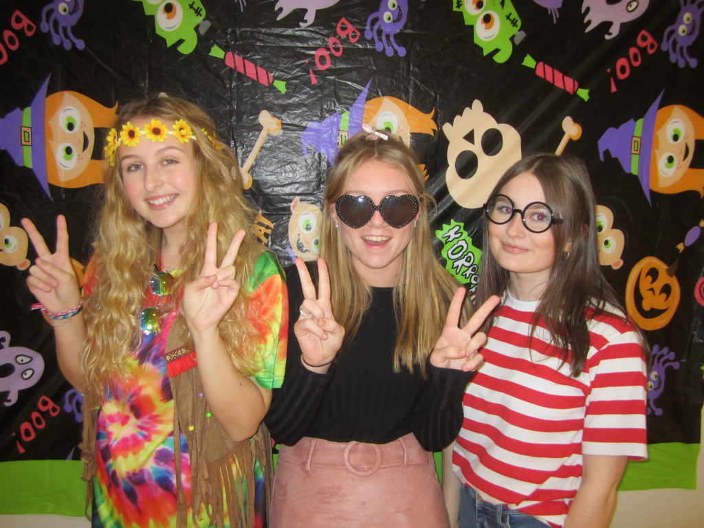 Arran High School pupils embrace the groovy hippy lifestyle of the 60s.