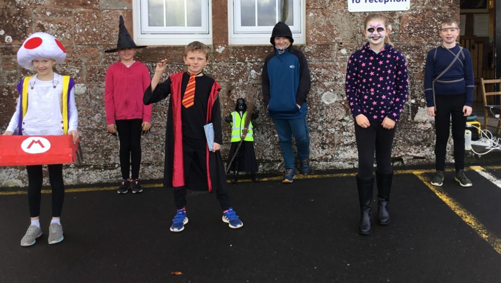 P6 pupils from Shiskine primary dress up as their favourite characters.
