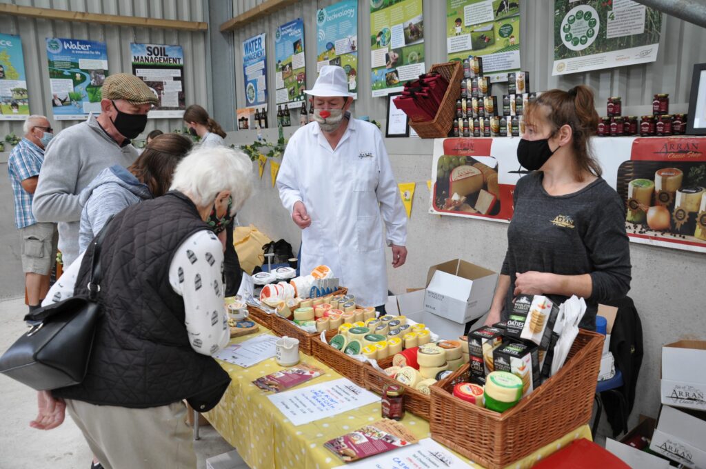 A perennial favourite, Arran cheese is snapped up by eager buyers.