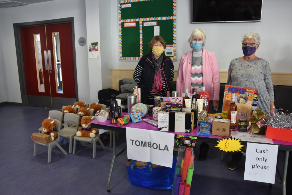 The ladies at the tombola stall.