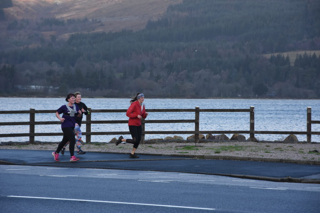 The runners complete their 10k on Brodick shorefront.