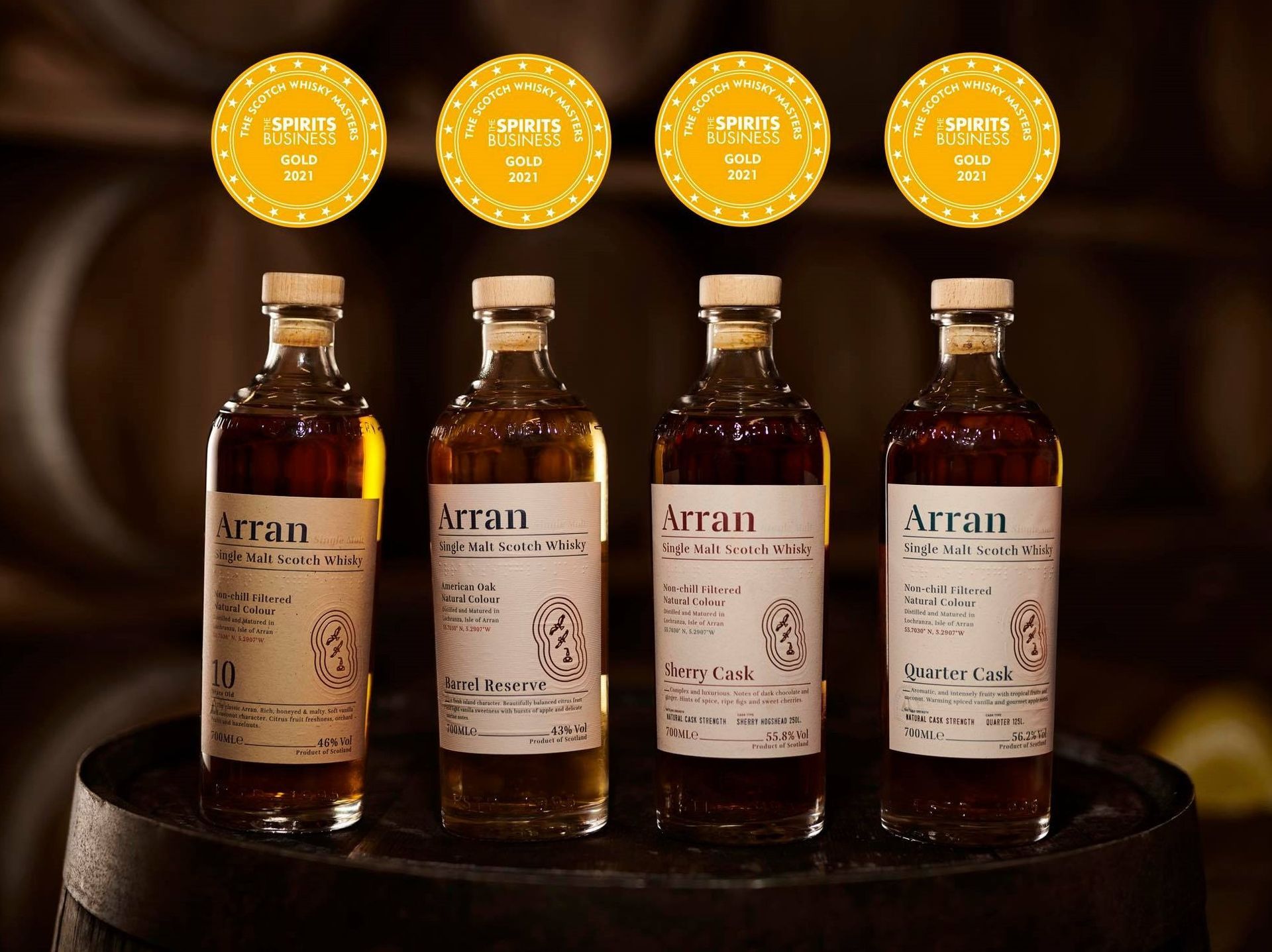 Four gold medal wins for Arran whisky Arran Banner