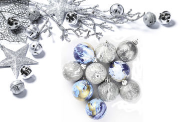 Marble baubles Background pic: Istockphoto
