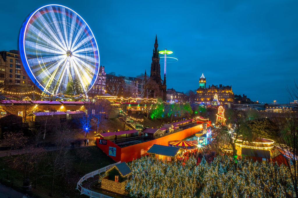 A view overlooking the Christmas Market in Edinburgh Pic: Istockphoto