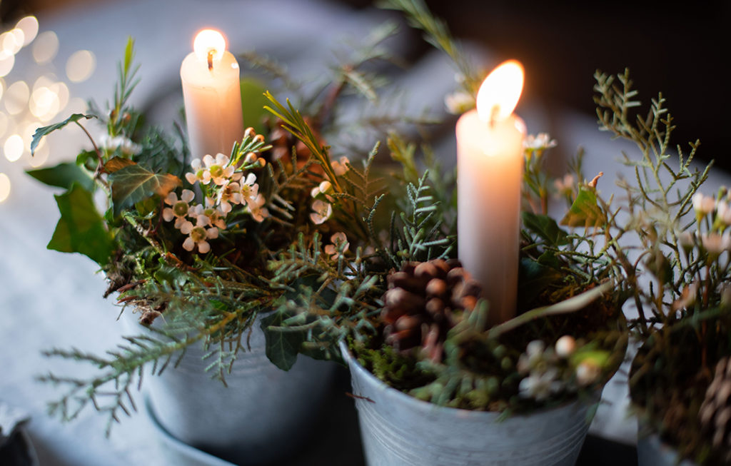 Table centre with candles