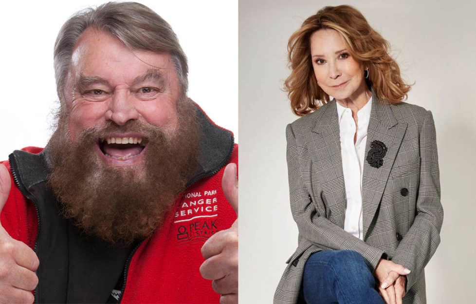 Actor Brian Blessed giving thumbs up, and actor Felicity Kendal smiling. Both will give readings at a charity carol service.