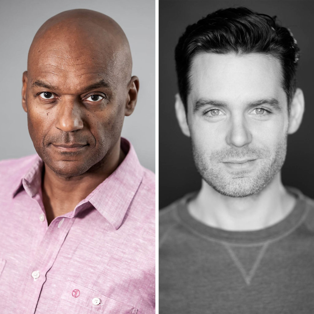 Portrait shots of actors Colin Salmon and Luke Norris