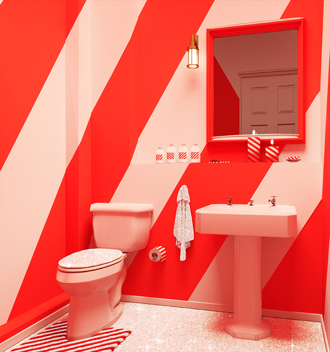 Candy Cane House Bathroom