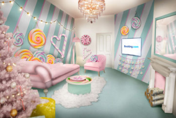 Living room of Candy Cane House