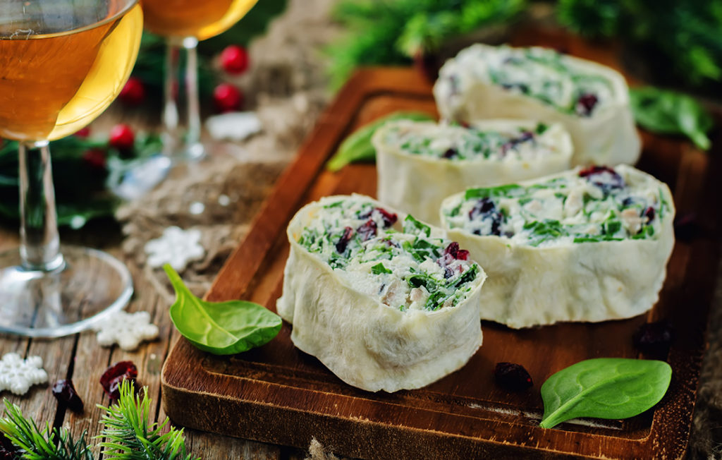 Spinach and ricotta roll ups