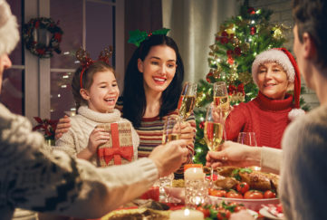 A family at Christmas Pic: Shutterstock