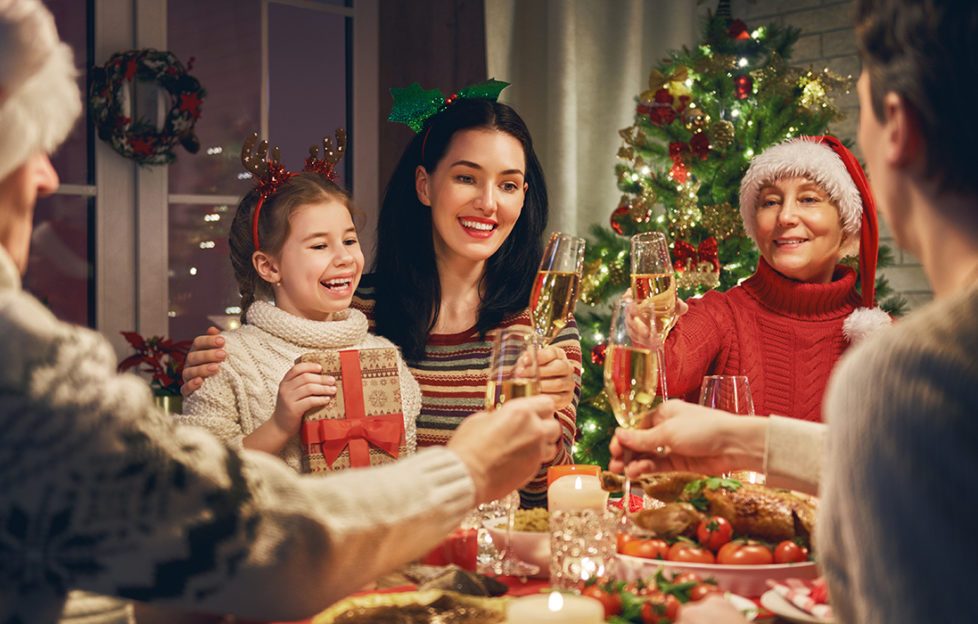 A family at Christmas Pic: Shutterstock