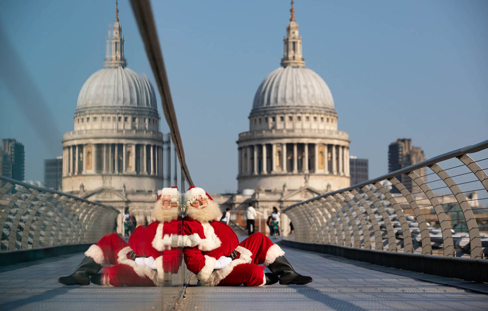 Santa in London Pic: David Parry/PA Wire