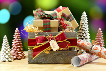 Christmas gifts wrapped in a box Pic: Shutterstock