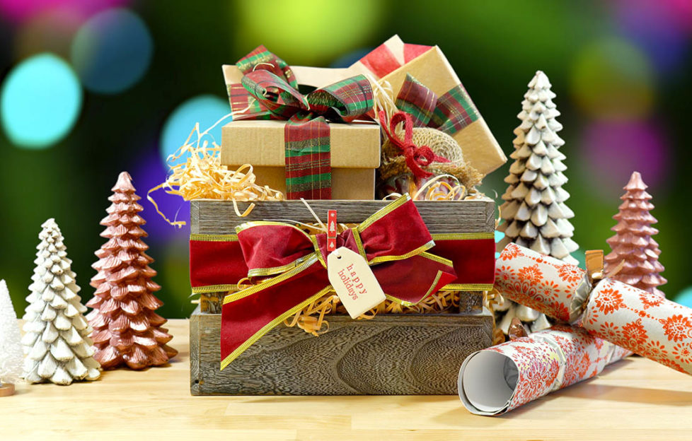 Christmas gifts wrapped in a box Pic: Shutterstock