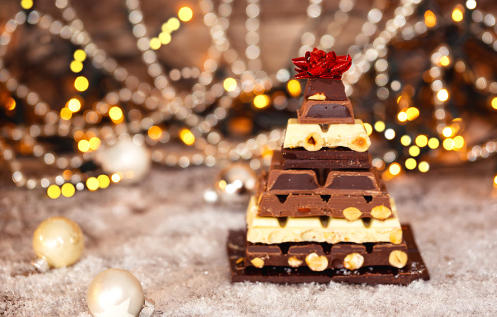 Chocolate pyramid in shape of a Christmas tree Pic: Shutterstock