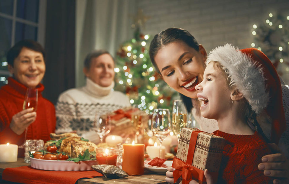 A family enjoying Christmas dinner Pic: Shutterstock