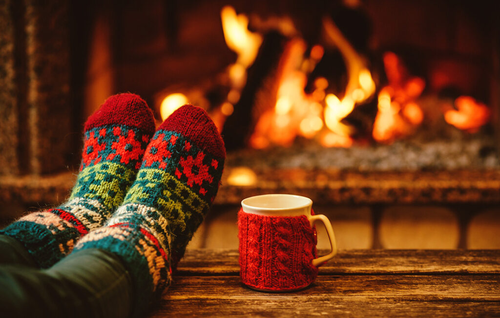 Feet up at Christmas Pic: Shuttersrtock