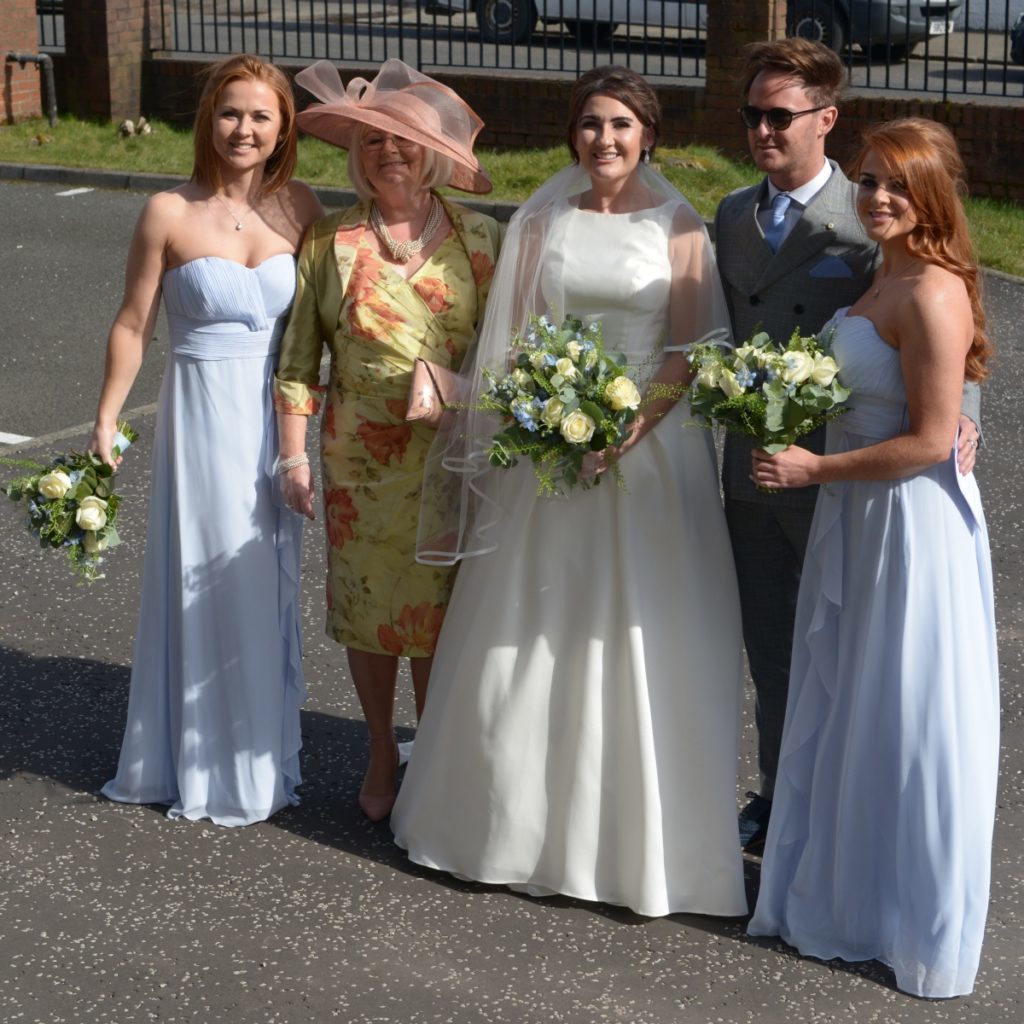 The MacHugh family with bridesmaid Lindsay MacDonald