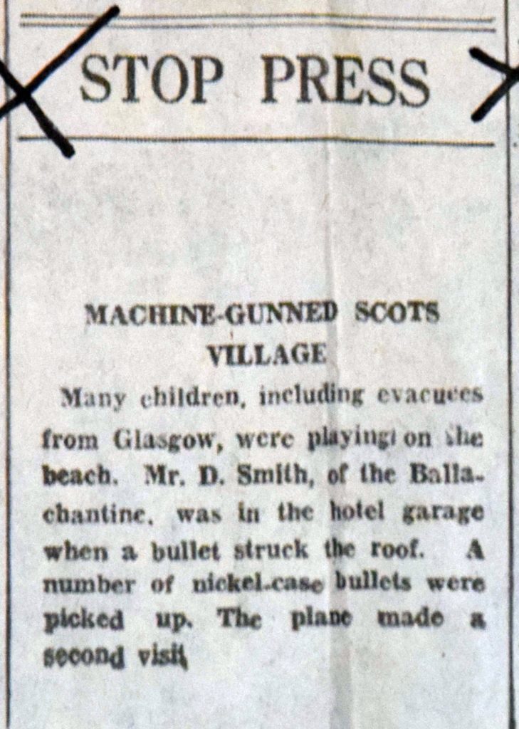 Another report of the bullets falling as children played on the beach.