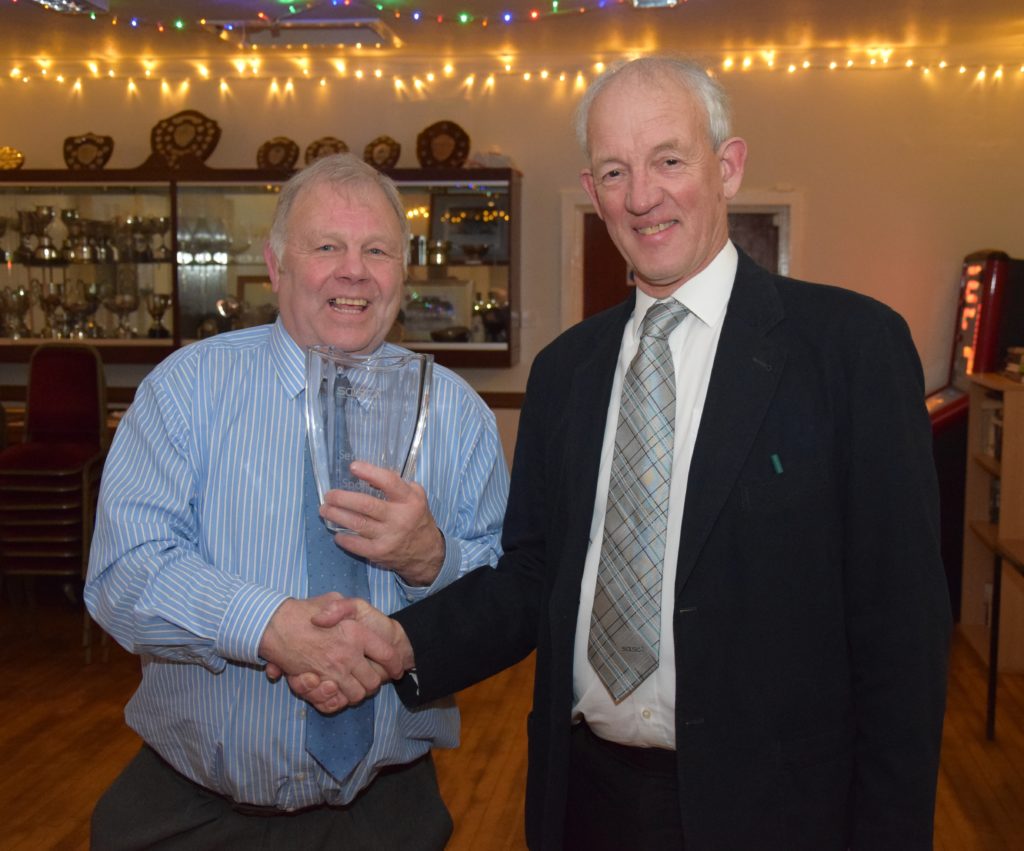 John Forster, left, who was rewarded for this service to sport, pictured with Kenneth Ovens from the Scottish Association of Local Sports Councils.