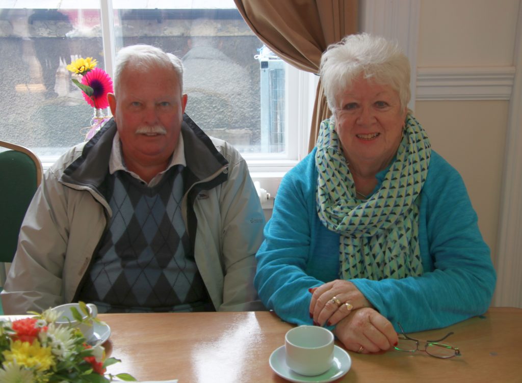 Mr and Mrs Angus from Lochgilphead enjoyed a cuppa.